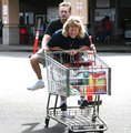 You could ride on a shopping cart!!