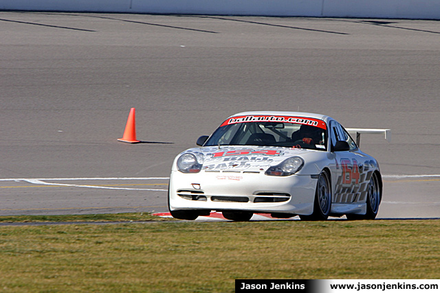 On 3 wheels after going over the curbing