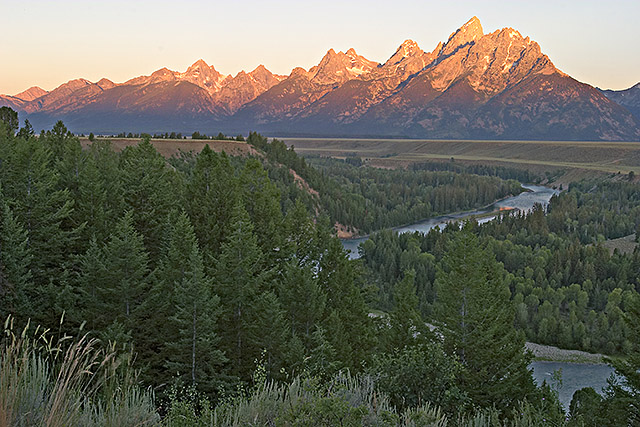 Sun Rise, Cathedral Group Grand Teton NP