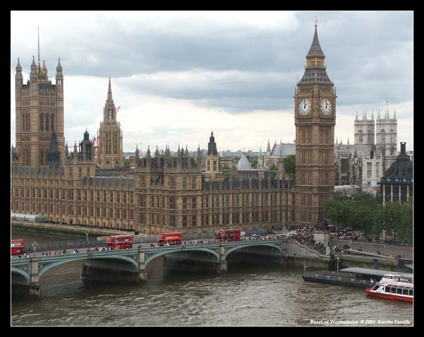 Buses at Westminster (Colour)