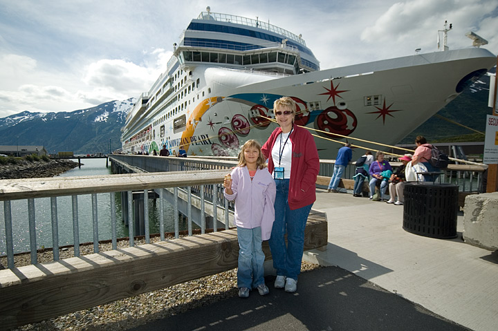 Carrie and Amy in Skagway