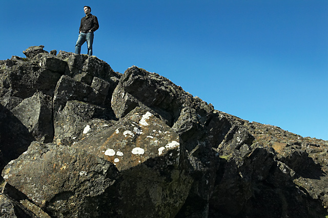 On a rock