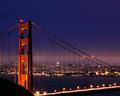 Golden Gate at night