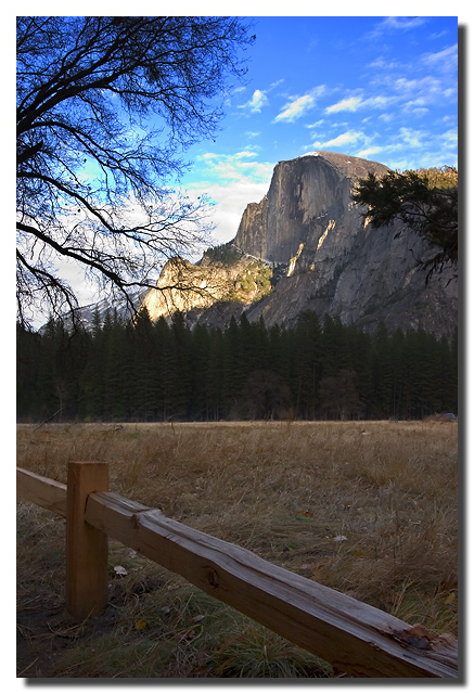 Half dome framed, foreground brighten