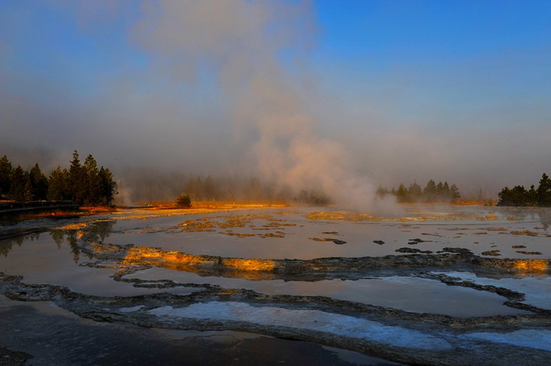 Geysers In Yellowstone Park