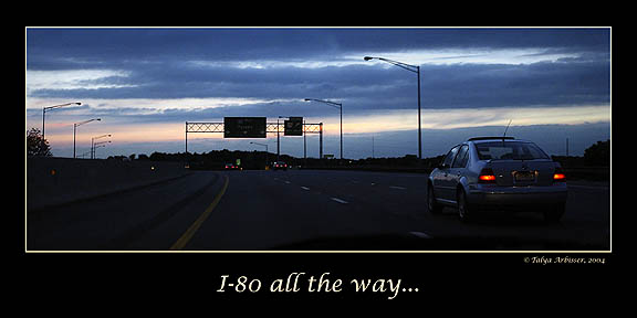 I-80 all the way...