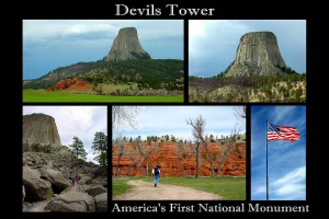 Devils Tower postcard