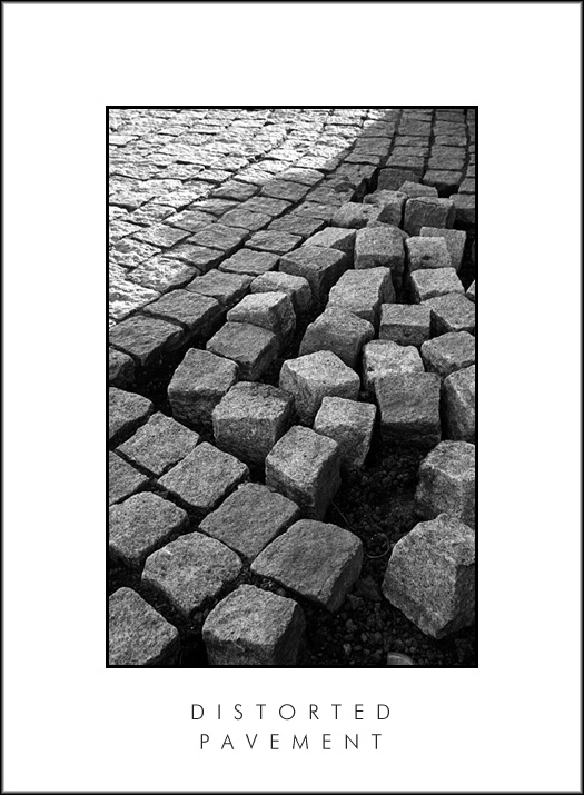 Distorted pavement