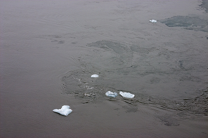 Glacial ice chunks