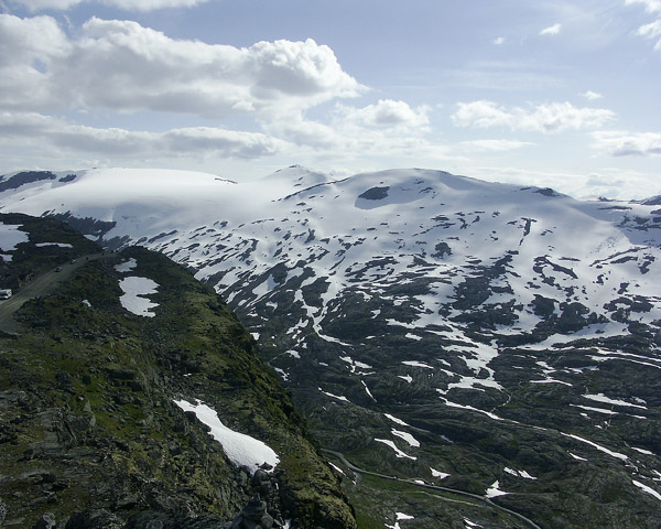 Cloud and Snow-Capped Peaks, Norway