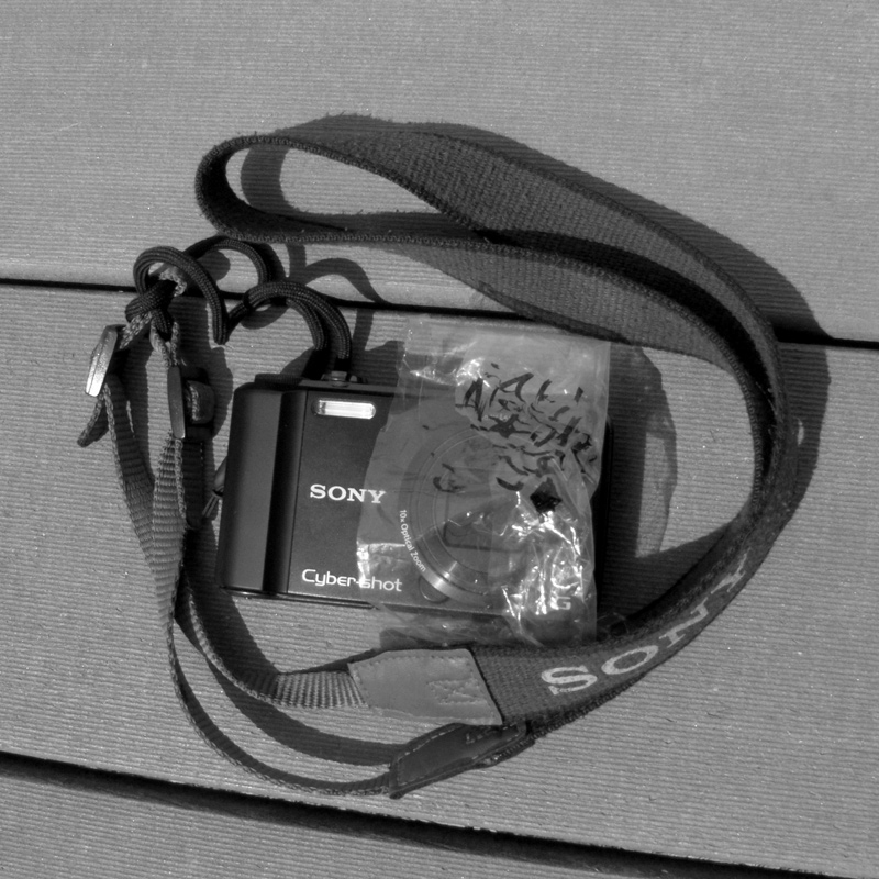 plastic taped to camera