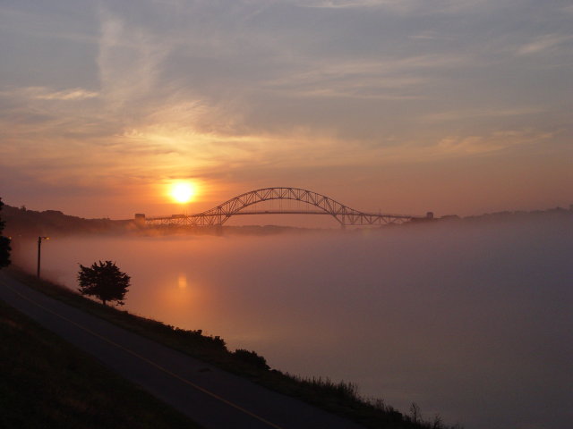 Sunrise over Sagamore Bridge