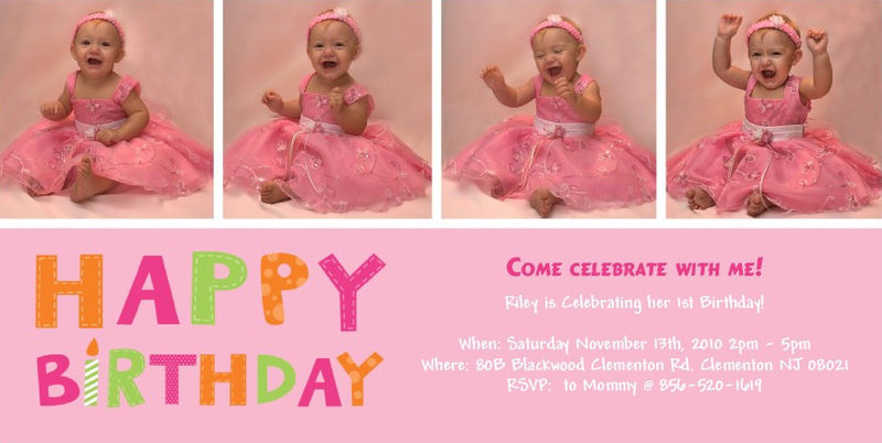 RIley's 1st birthday invite