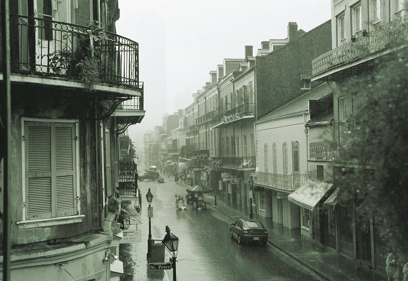 Rainswept Royal Street - New Orleans