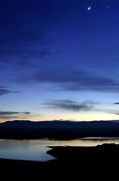 Sunset over lake Pueblo