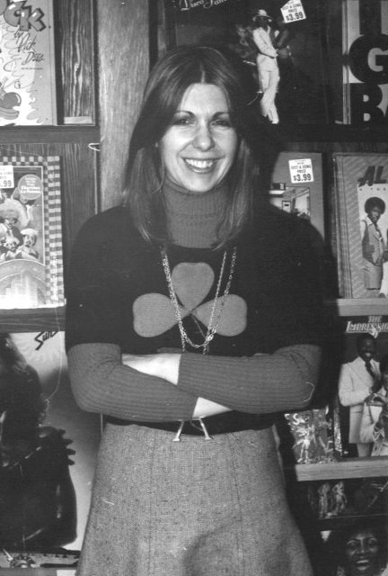 Annie Haslam of Renaissance at local Record store in 1976