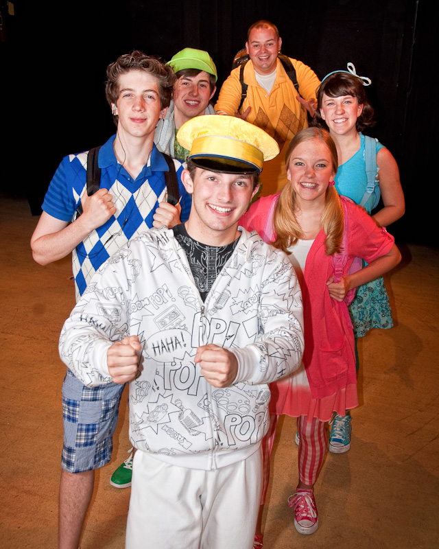 Main cast in You're a Good Man Charlie Brown