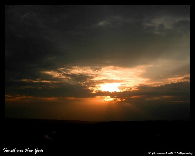 Sunset over New York