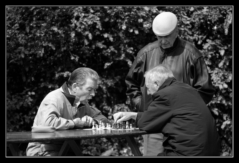 Men Playing Chess