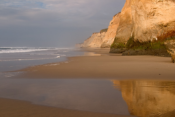 Misty Lonely Beach