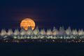 Moonrise over Denver Int'l Airport