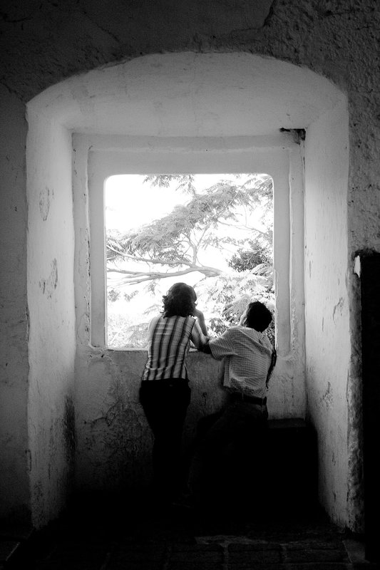  Couple Daydreaming, Window Side