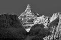 Badlands In Black & White