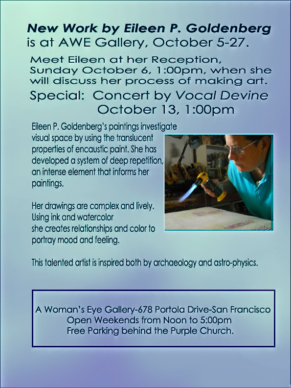 2013 e-mail announcement October show Goldenberg blue