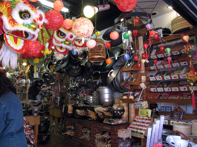 A peek inside a colorful store
