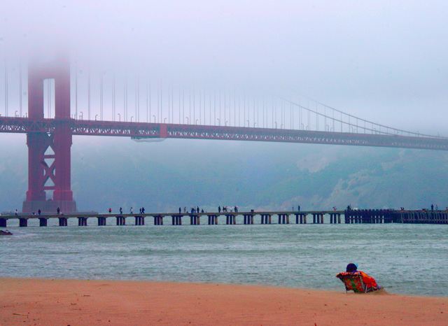 Sunbather at the Bridge