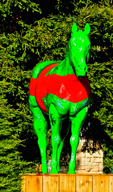 tree farm-green-horse-