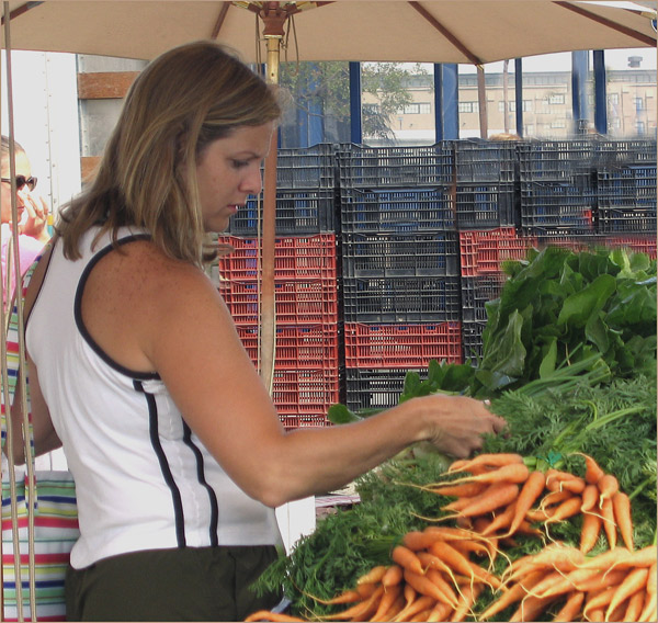 selecting the carrots