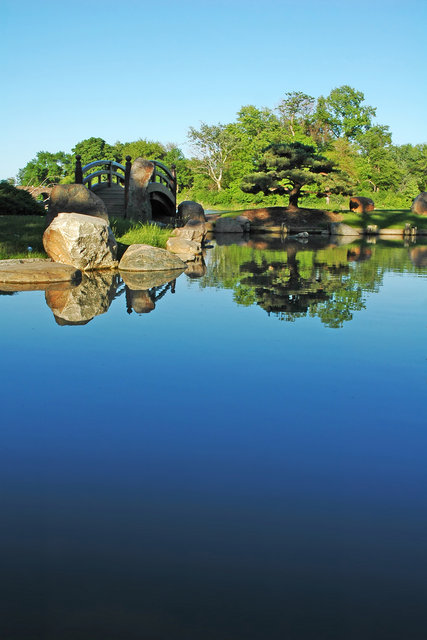 Osaka Garden Reflection