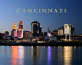 Cincinnati Skyline Night Poster