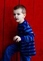 blue on red 