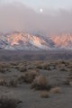 moon setting over Sierras