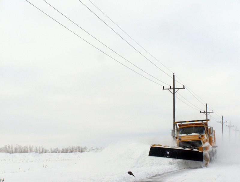 Plowing the roads
