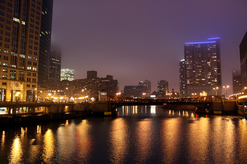 After the rain on the Chicago River