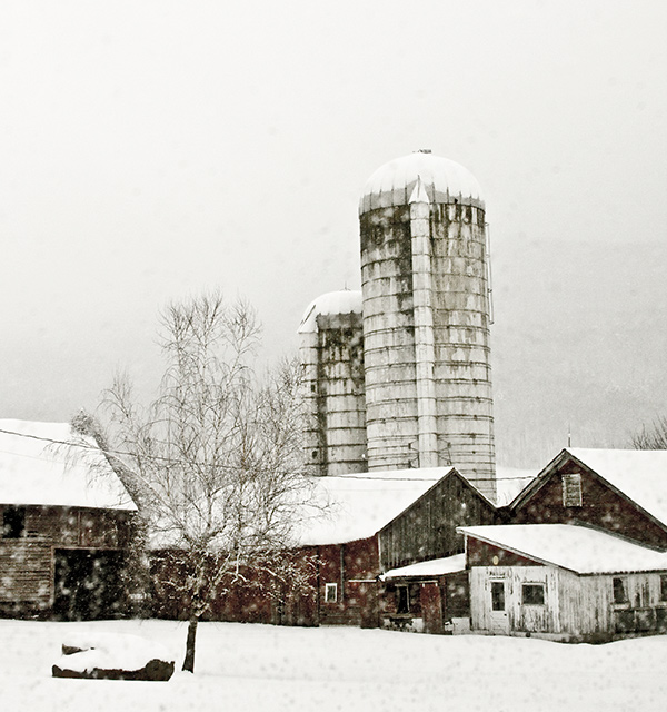 Snowy Barn