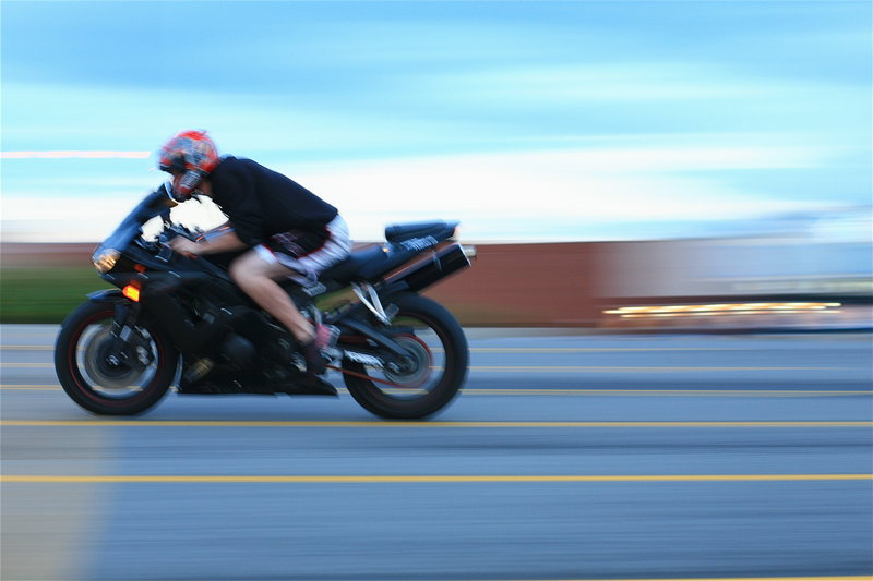 street biker blur