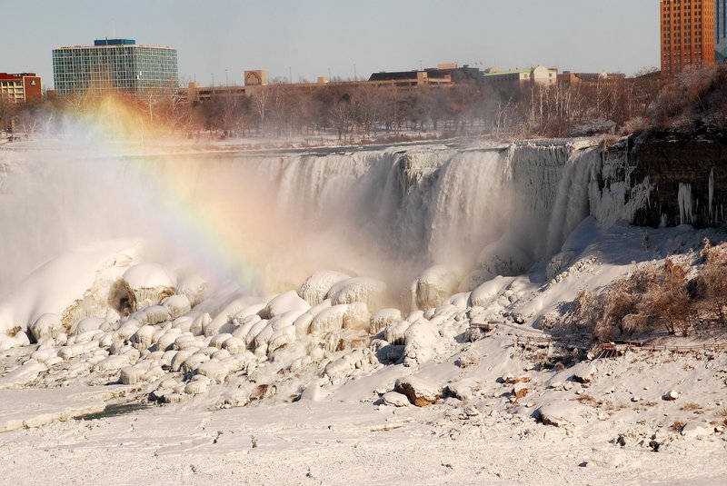 Rainbow on ice
