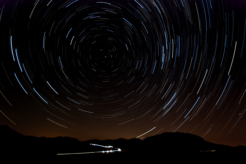 Startrail in Castelluccio