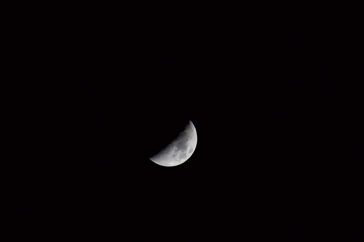 Moon at 600mm, no crop