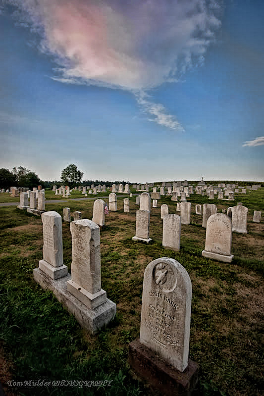 Tumbstones in a row