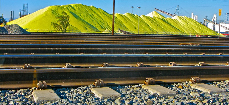 Yellow train tracks