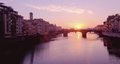 Arno river at sunset