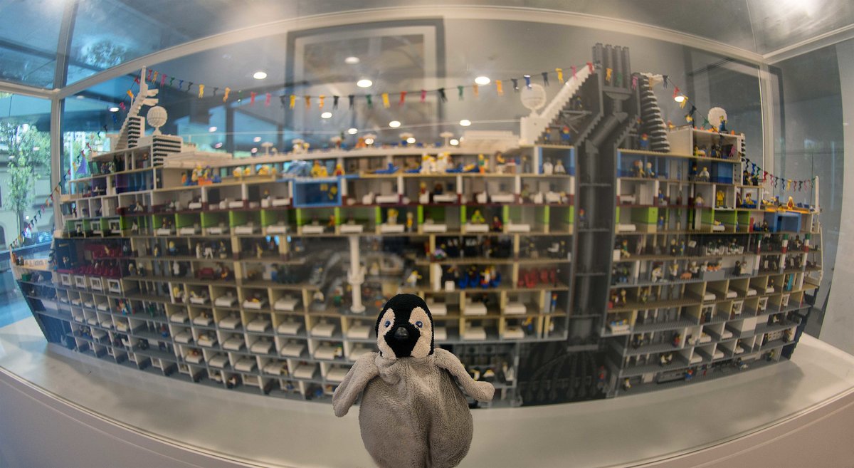 Lost in front of giant leggo cruise ship