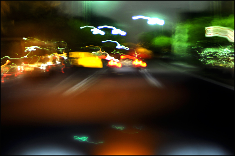 behind the wheel of a..