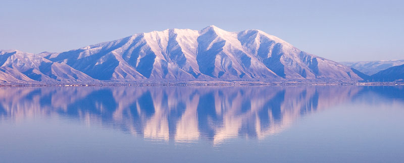 A mountain reflected