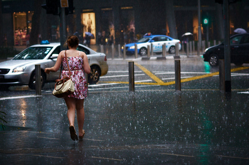 in the rain